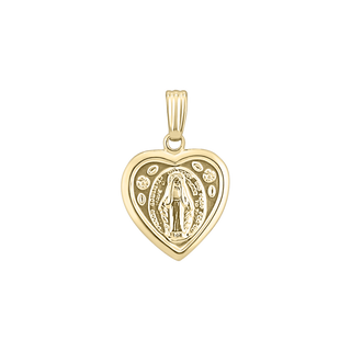 Gold-Filled Miraculous Heart Medallion (1/2 inch)