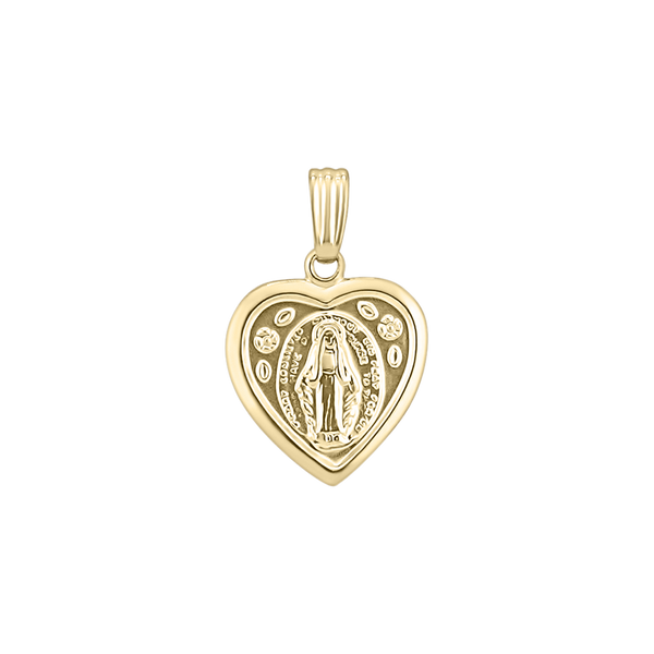 Gold-Filled Miraculous Heart Medallion (1/2 inch)