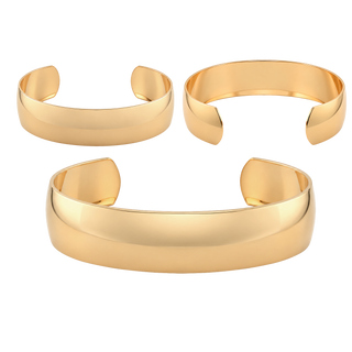 Plain Cuff Bracelet in Gold-Filled