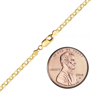 Finished Rolo Anklet in 14K Gold-Filled (2.00 mm - 5.20 mm)