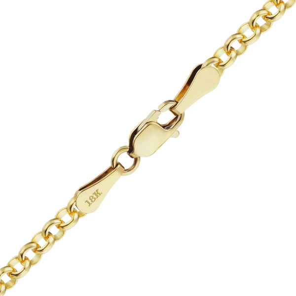 Finished Rolo Necklace in 18K Yellow Gold (1.70 mm - 4.20 mm)