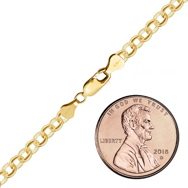 Finished Rolo Bracelet in 14K Gold-Filled (2.00 mm - 5.20 mm)