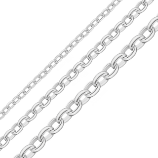 Bulk / Spooled Domed Rolo Chain in Sterling Silver (1.60 mm - 3.00 mm)