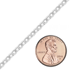 Bulk / Spooled Domed Rolo Chain in Sterling Silver (1.60 mm - 3.00 mm)