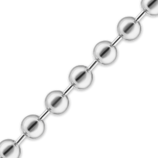 Bulk / Spooled Round Bead Chain in Sterling Silver (1.00 mm - 5.00 mm)