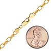 Finished Oval Rolo (Belcher) Necklace in 14K Gold-Filled (3.70 mm - 4.80 mm)