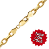 Finished Oval Rolo (Belcher) Anklet in 14K Gold-Filled (3.70 mm - 4.80 mm)