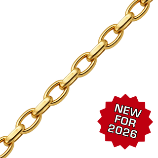 Bulk / Spooled Oval Rolo (Belcher) Chain in 14K Gold-Filled (3.70 mm - 4.80 mm)
