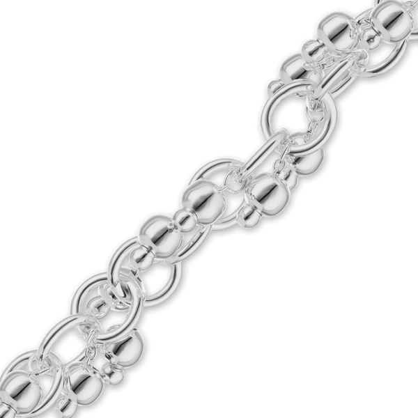 Bulk / Spooled Handmade Fancy Ring Ring Chain in Sterling Silver (6.70 mm)