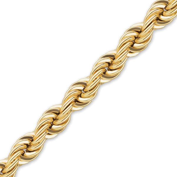 Bulk / Spooled Handmade Solid Rope Chain in 14K Yellow Gold (2.20 mm - 6.30 mm)