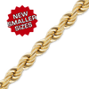 Bulk / Spooled Handmade Solid Rope Chain in 14K Yellow Gold (2.20 mm - 6.30 mm)