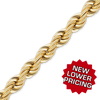 Bulk / Spooled Handmade Solid Rope Chain in 14K Yellow Gold (2.20 mm - 6.30 mm)