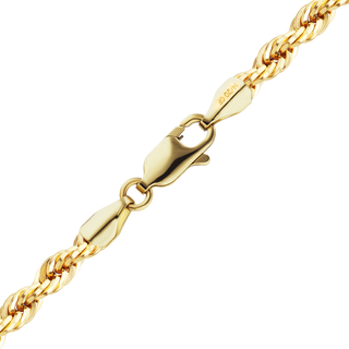 Finished Handmade Solid Rope Bracelet in 14K Gold-Filled (3.00 - 4.00 mm)