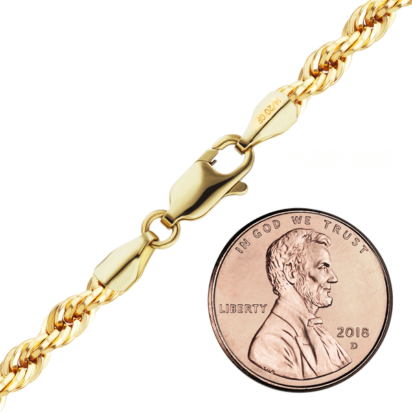 Finished Handmade Solid Rope Bracelet in 14K Gold-Filled (2.30 - 4.00 mm)
