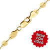 Finished Starburst Round Disc Anklet in 14K Gold-Filled (4.20 mm)