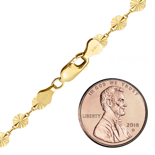 Finished Starburst Round Disc Bracelet in 14K Gold-Filled (4.20 mm)