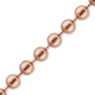 Bulk / Spooled Round Bead Chain in 14K & 18K Pink Gold (1.50 mm - 2.00 mm)
