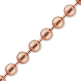 Bulk / Spooled Round Bead Chain in 14K Pink Gold (1.50 mm - 2.00 mm)