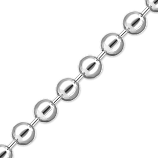 Bulk / Spooled Round Bead Chain in 14K White Gold (1.50 mm - 2.50 mm)