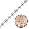 Bulk / Spooled Round Bead Chain in Sterling Silver (1.00 mm - 5.00 mm)