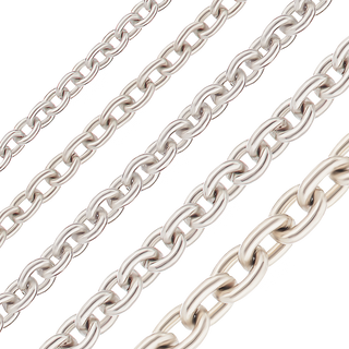 Bulk / Spooled Round Cable Chain in Platinum (1.00 mm - 2.30 mm)