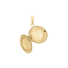 Plain Round Locket in 14K Gold with Optional Engraving (13 mm - 19 mm)