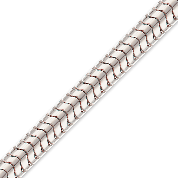 Bulk / Spooled Round Snake Chain in Platinum (1.20 mm - 1.60 mm)