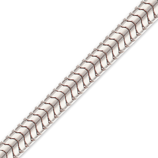 Bulk / Spooled Round Snake Chain in Platinum (1.20 mm - 1.60 mm)