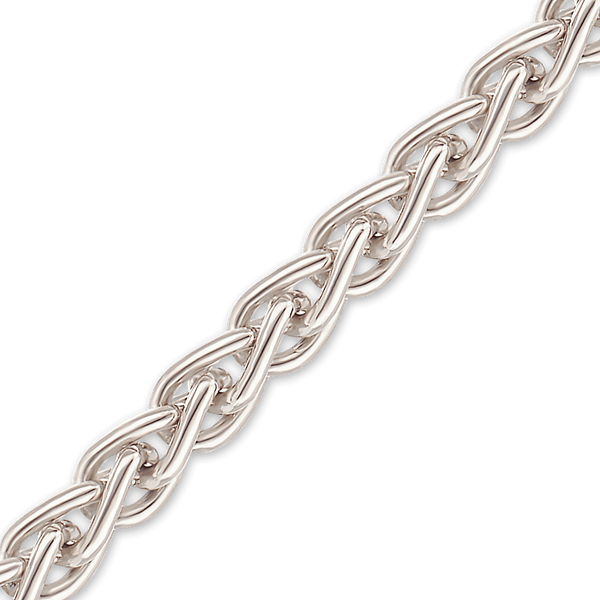 Bulk / Spooled Round Wheat Chain in Platinum (1.00 mm - 1.90 mm)