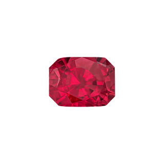 Emerald Shape Ruby - July Birthstones