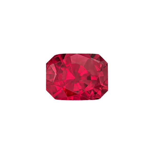 Emerald Shape Ruby - July Birthstones