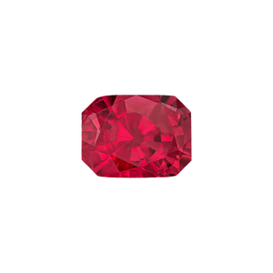 Emerald Shape Ruby - July Birthstones