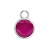 Diamond or Gemstone Bezel Drop Charm in 14K White Gold