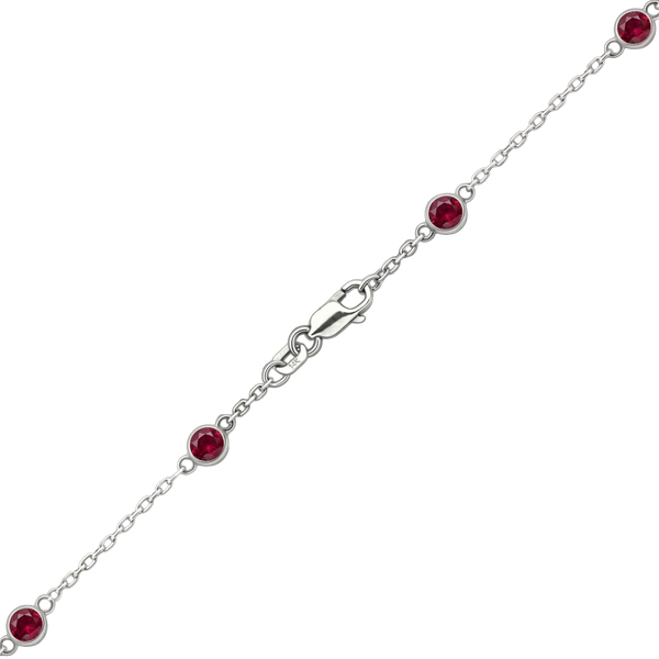 Bulk / Spooled Diamond by the Yard Cable Chain in 14K White Gold (Diamond Bezel: Every 1.5")