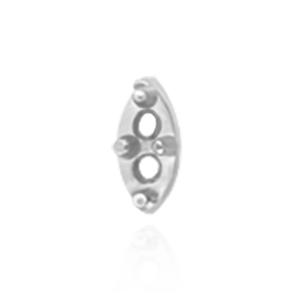 Marquise Shape Illusion Settings for Two Round Stones (2 x 1.50 mm - 2 x 3.25 mm)