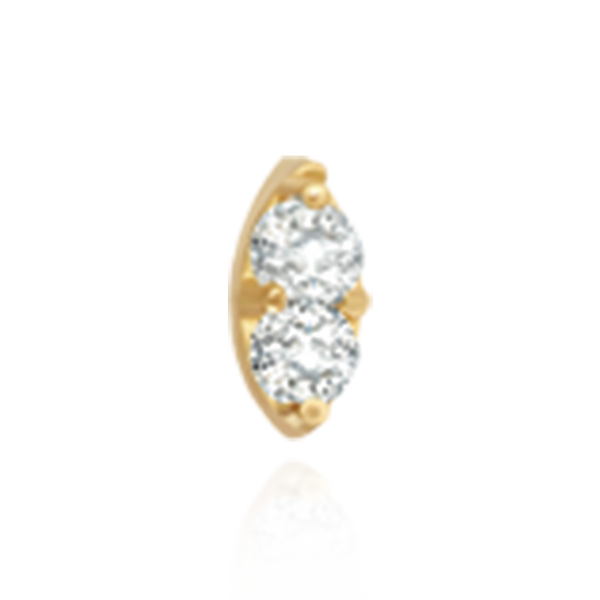 Marquise Shape Illusion Settings for Two Round Stones (2 x 1.50 mm - 2 x 3.25 mm)