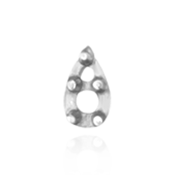 Pear Shape Illusion Settings for Two Round Stones (1 x 1.30 mm - 1 x 2.25 mm)