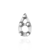 Pear Shape Illusion Settings for Two Round Stones (1 x 1.30 mm - 1 x 2.25 mm)