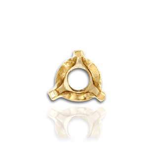 Three Prong Round Standard Settings in 14K Gold (2.00 mm - 4.00 mm)
