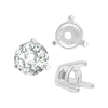 Three Prong Tapered Set in Sterling Silver (2.75 mm - 5.75 mm)
