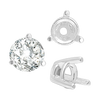 Three Prong Tapered Set in 14K Gold (2.75 mm - 5.75 mm)