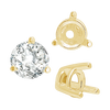 Three Prong Tapered Set in 14K Gold (2.75 mm - 5.75 mm)