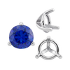 Three Prong Round Tapered Settings in Sterling Silver (3.00 mm - 9.25 mm)