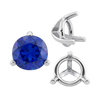 Three Prong Round Tapered Settings in Sterling Silver (3.00 mm - 9.25 mm)