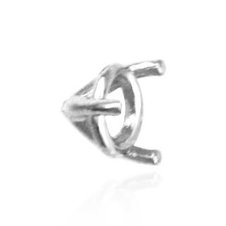 Three Prong Round Tapered Settings in Sterling Silver (3.00 mm - 9.25 mm)