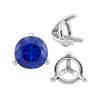 Three Prong Round Tapered Settings in Sterling Silver (3.00 mm - 9.25 mm)