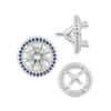 Four Prong Round Halo Settings With Peg in Sterling Silver (1.50 mm - 9.25 mm)