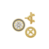 Four Prong Round Halo Settings With Peg in 14K Gold (3.50 mm - 9.25 mm)
