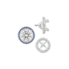 Four Prong Round Halo Settings With Peg in Sterling Silver (1.50 mm - 9.25 mm)