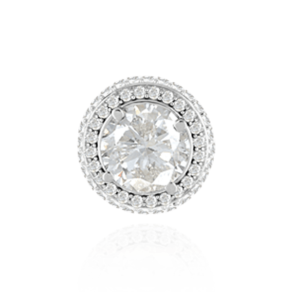 Four Prong Round Halo Settings With Peg in 14K Gold (1.50 mm - 9.25 mm)